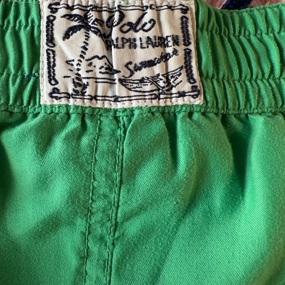 EUC Polo Ralph Lauren Navy and‎ Green Kids' Swim Shorts Size 18months